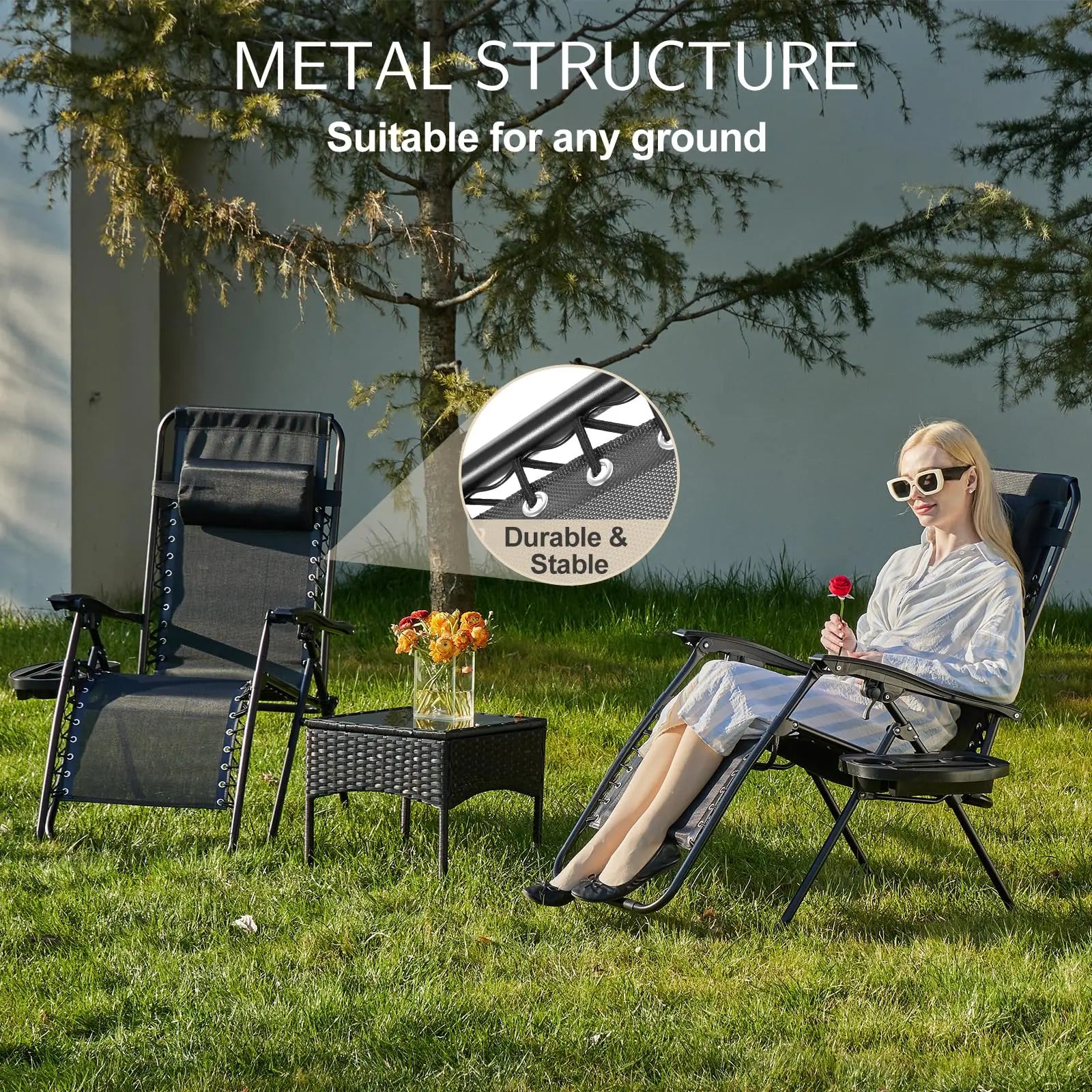 Zero Gravity Set of 2 Portable Recliner