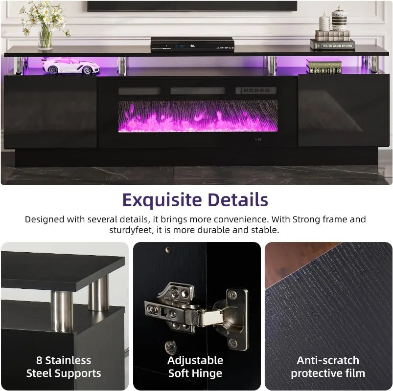 Fireplace TV Stand with 36" Electric Fireplace