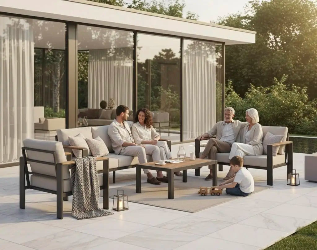Aluminum Outdoor Furniture Set with Coffee Table