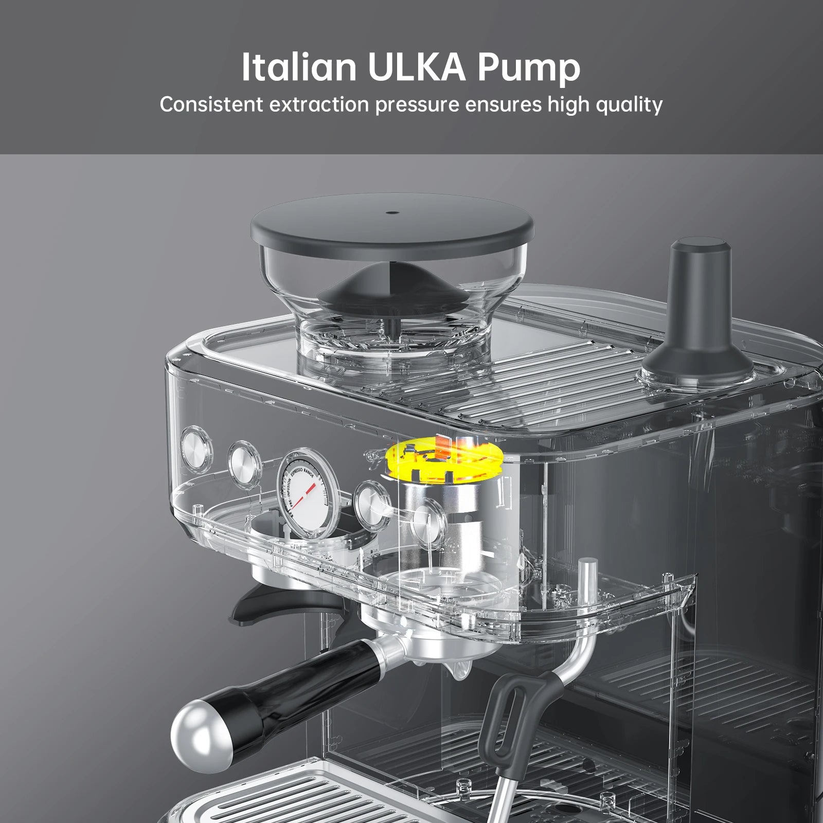 Espresso Machine with Grinder, Coffee Machine with Milk Frother