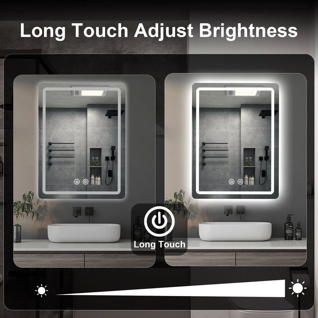 20x28 inch LED Bathroom Mirror with Backlit Lights Fogless