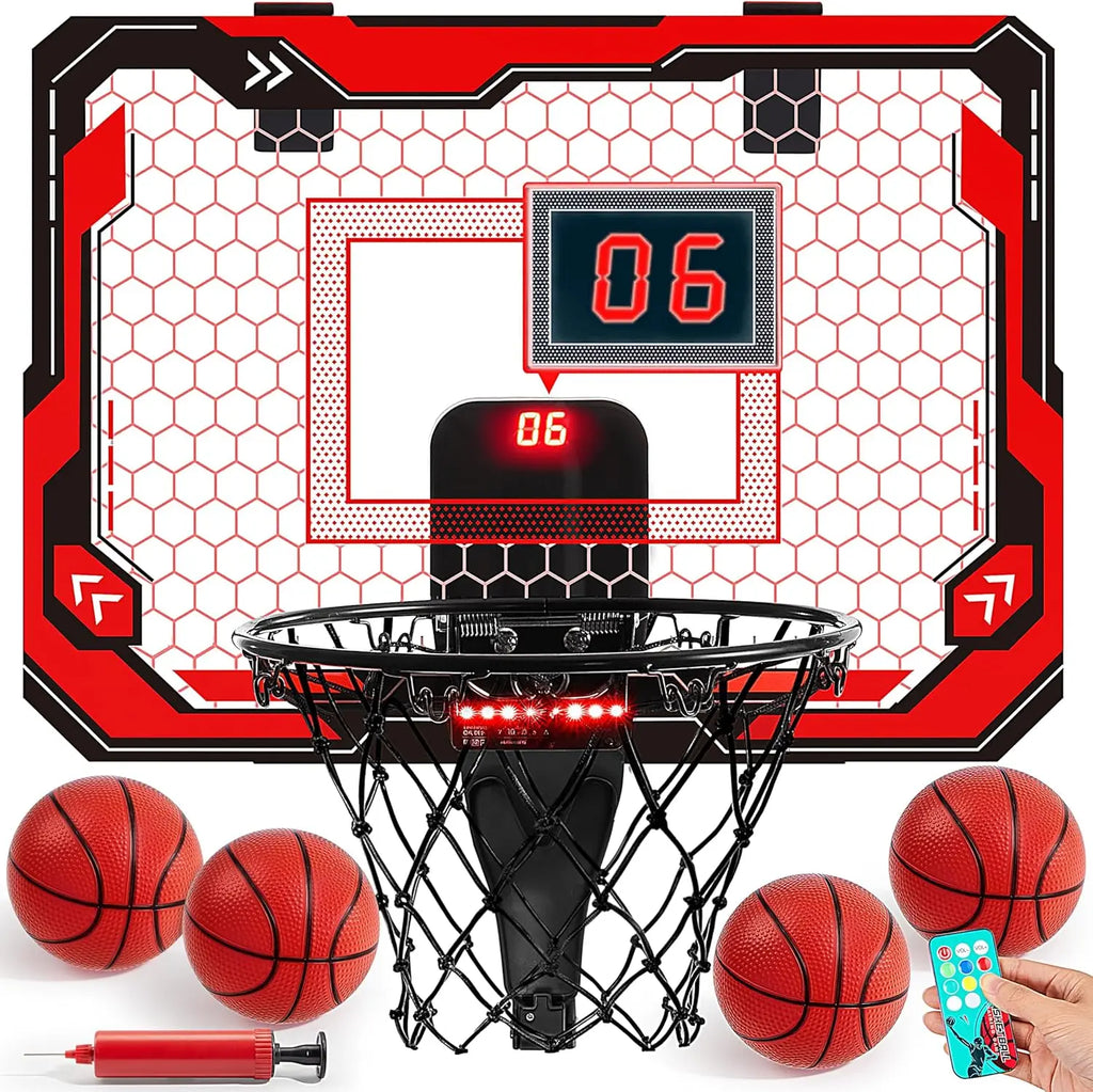 Mini Indoor Basketball Hoop Light Up Over the Door