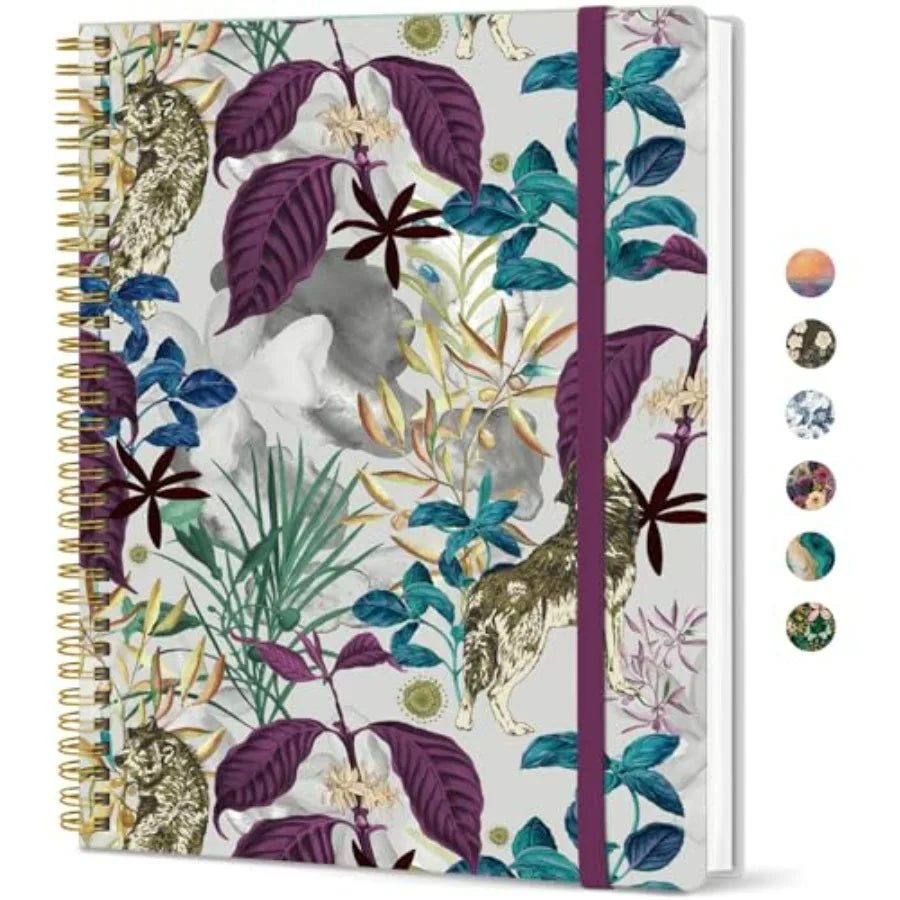 Large Spiral Lined Journal for Women, 8.5" x 11" Notebooks for Work Collge Ruled, A4 Aesthetic Cute Journaling Notebooks for Wr