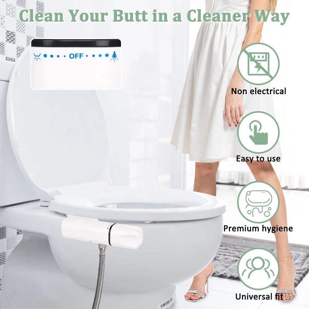 Non-Electric Mechanical Toilet Bidet Seat