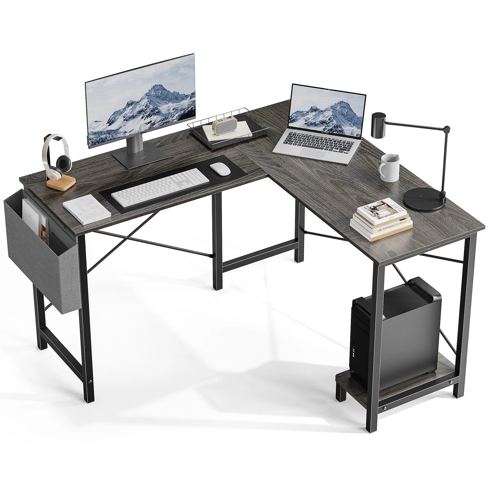 Corner 50 Inch Office Writing PC Wooden Table