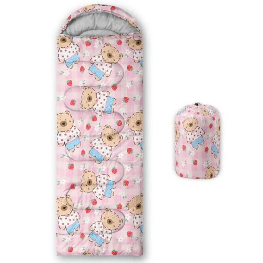 Cute Sleeping Bag for Girls Waterproof Portable Camping Bag,