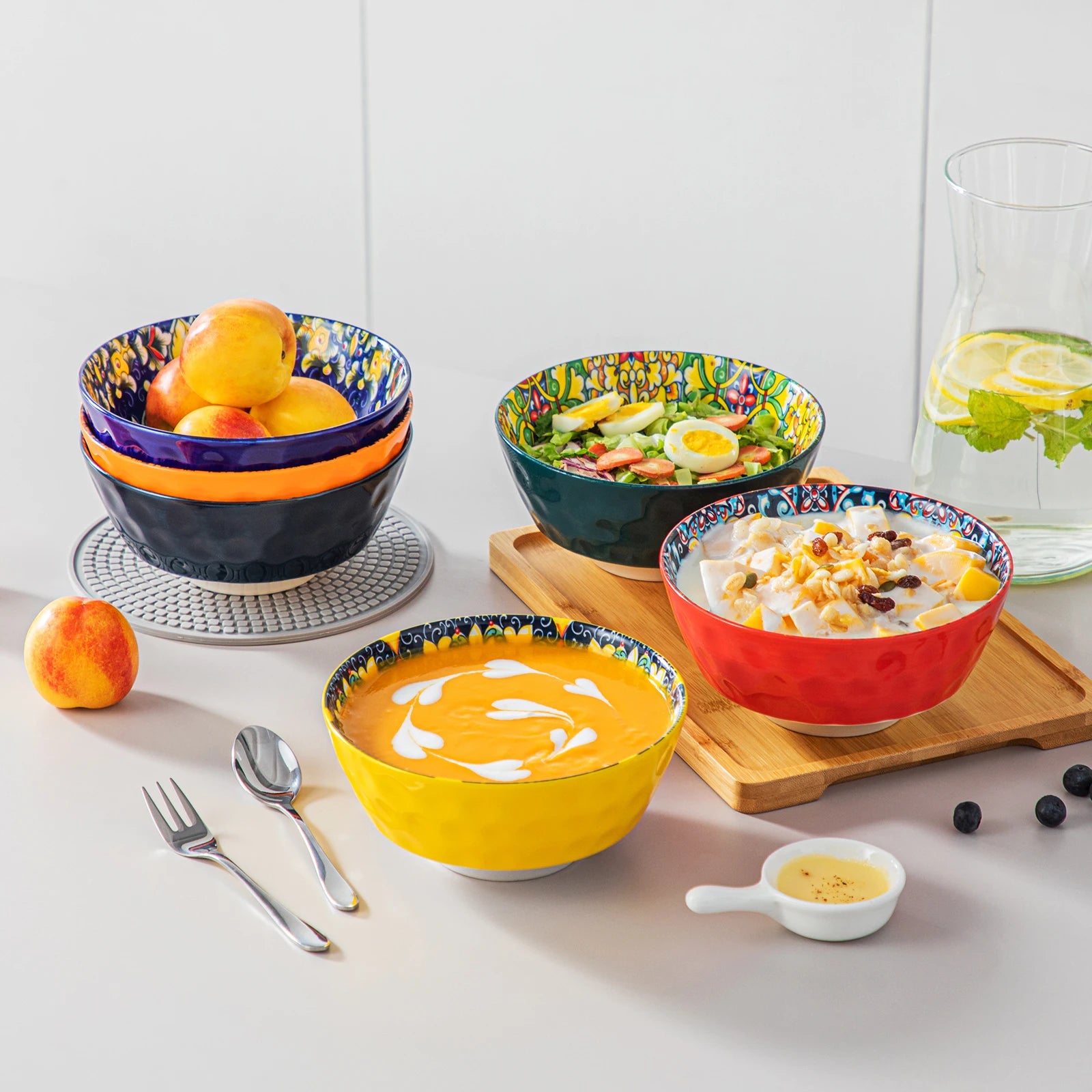 Piece Ceramic Soup Bowls