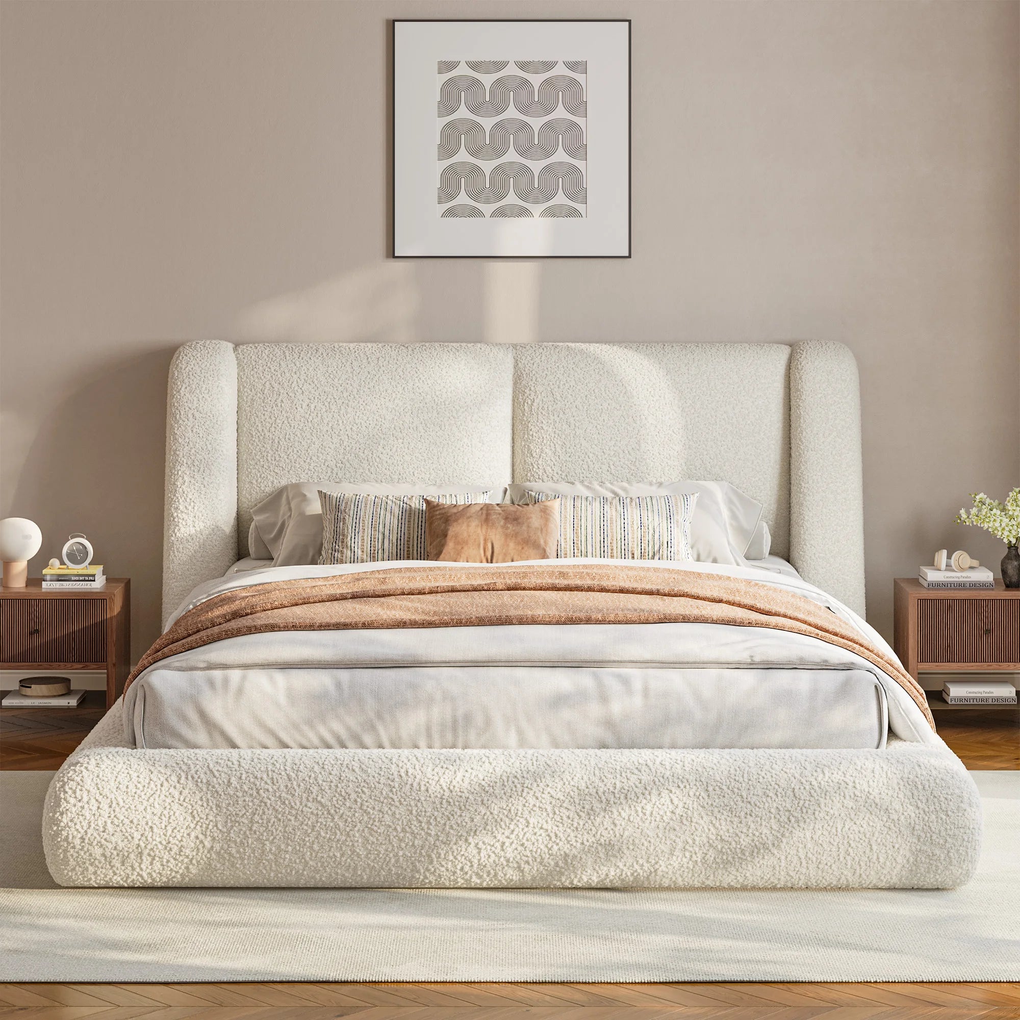Cloud Bed Frame with 4-inch Thick Headboard Protection