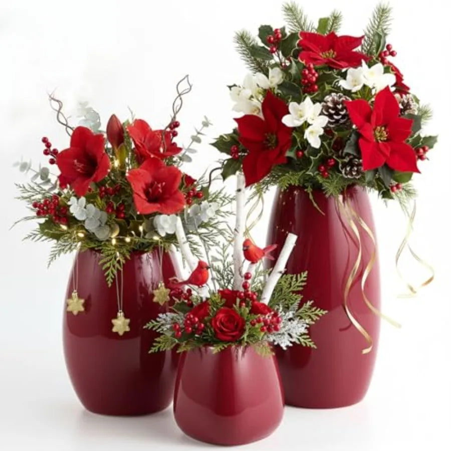 Ceramic Vase Set of 3 Flower Vase