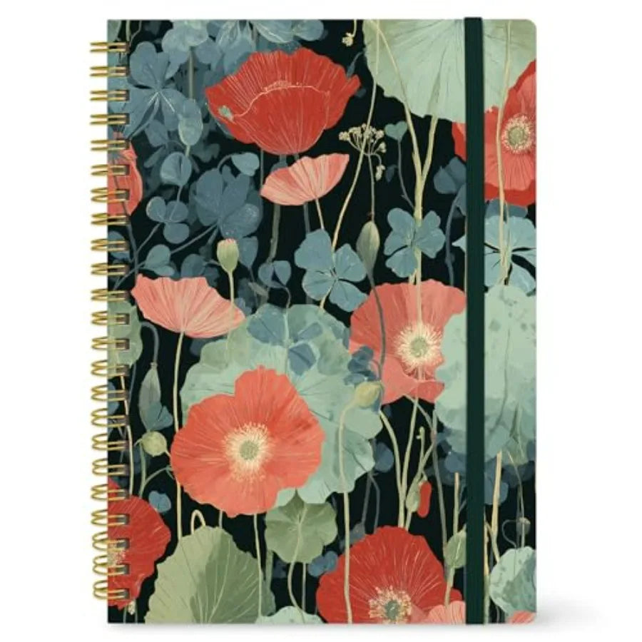 Large Spiral Lined Journal for Women, 8.5" x 11" Notebooks for Work Collge Ruled, A4 Aesthetic Cute Journaling Notebooks for Wr