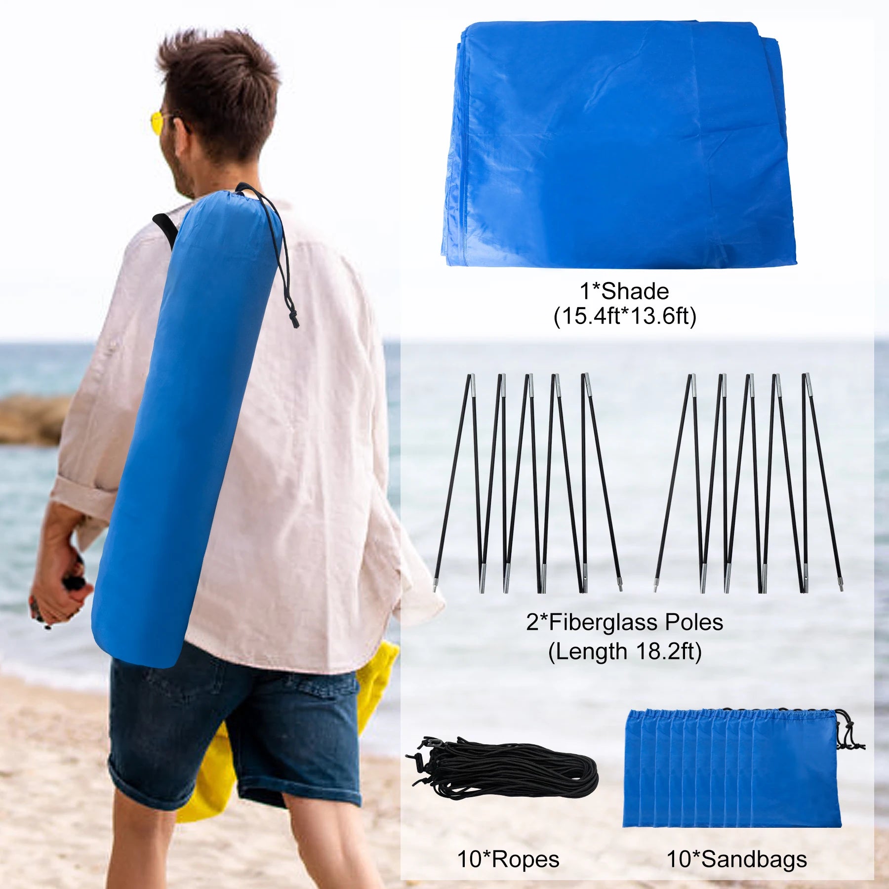 New Beach Shade with Quiet Canopy