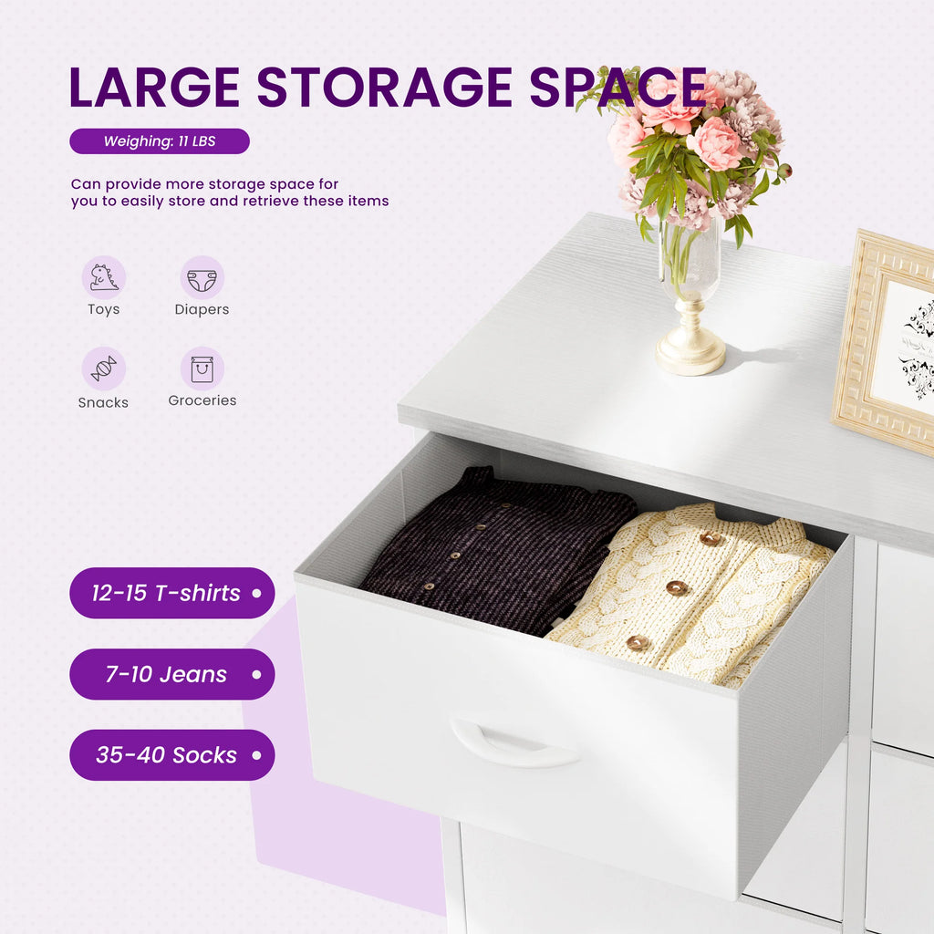 Dresser Children's Wardrobe With 8 Drawers Storage Cabinet