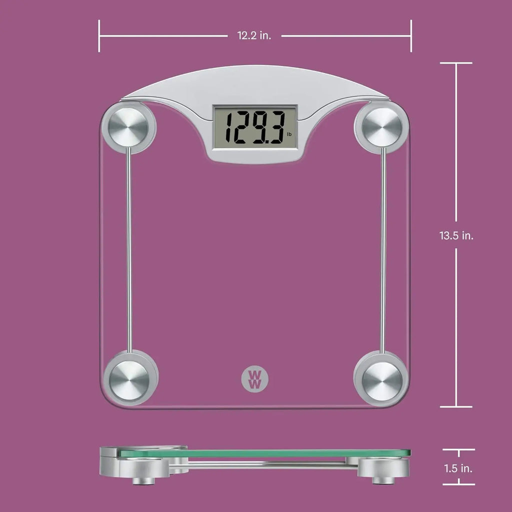 Digital Glass Bathroom Scale Measures Up to 400 Lbs.