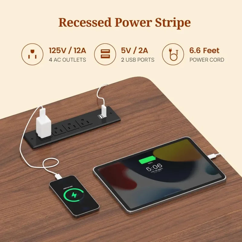 L Shaped Standing Desk Adjustable Height Electric Office Desk