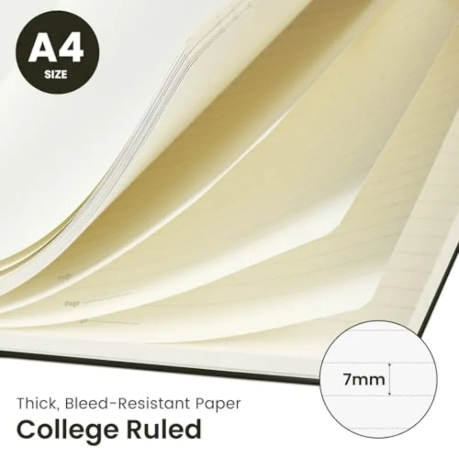 Large Spiral Lined Journal for Women, 8.5" x 11" Notebooks for Work Collge Ruled, A4 Aesthetic Cute Journaling Notebooks for Wr