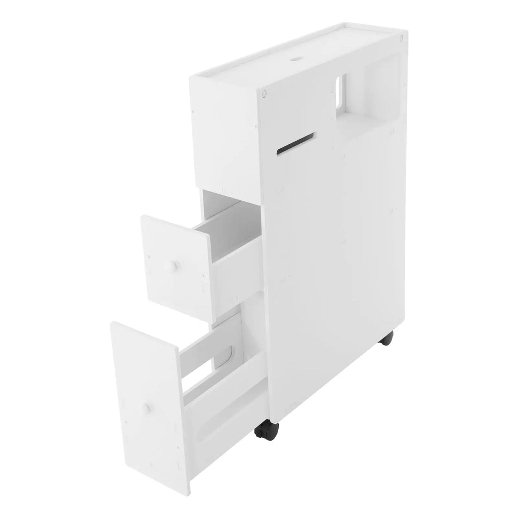 Toilet Slim Bathroom Storage Cabinet with Wheels