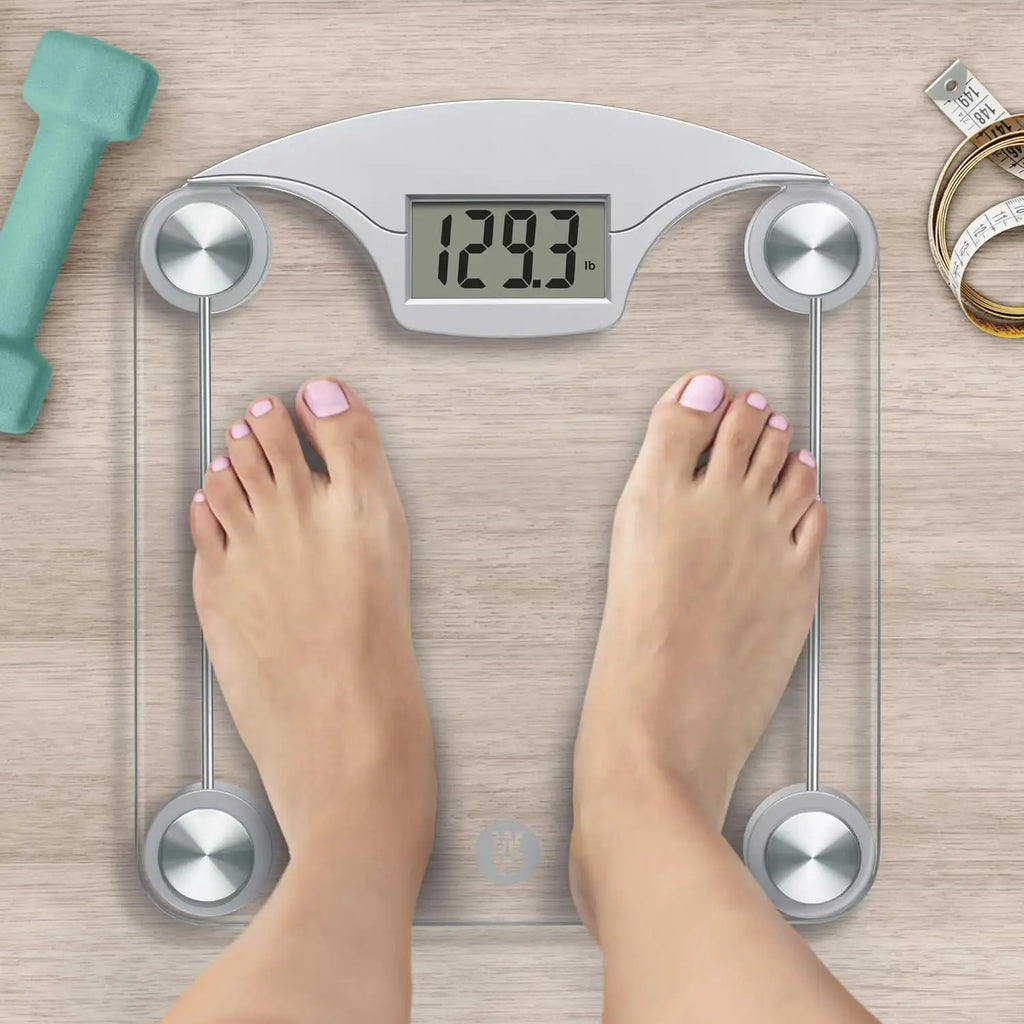 Digital Glass Bathroom Scale Measures Up to 400 Lbs.