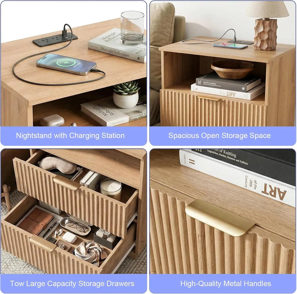 Nightstand with Charging Station