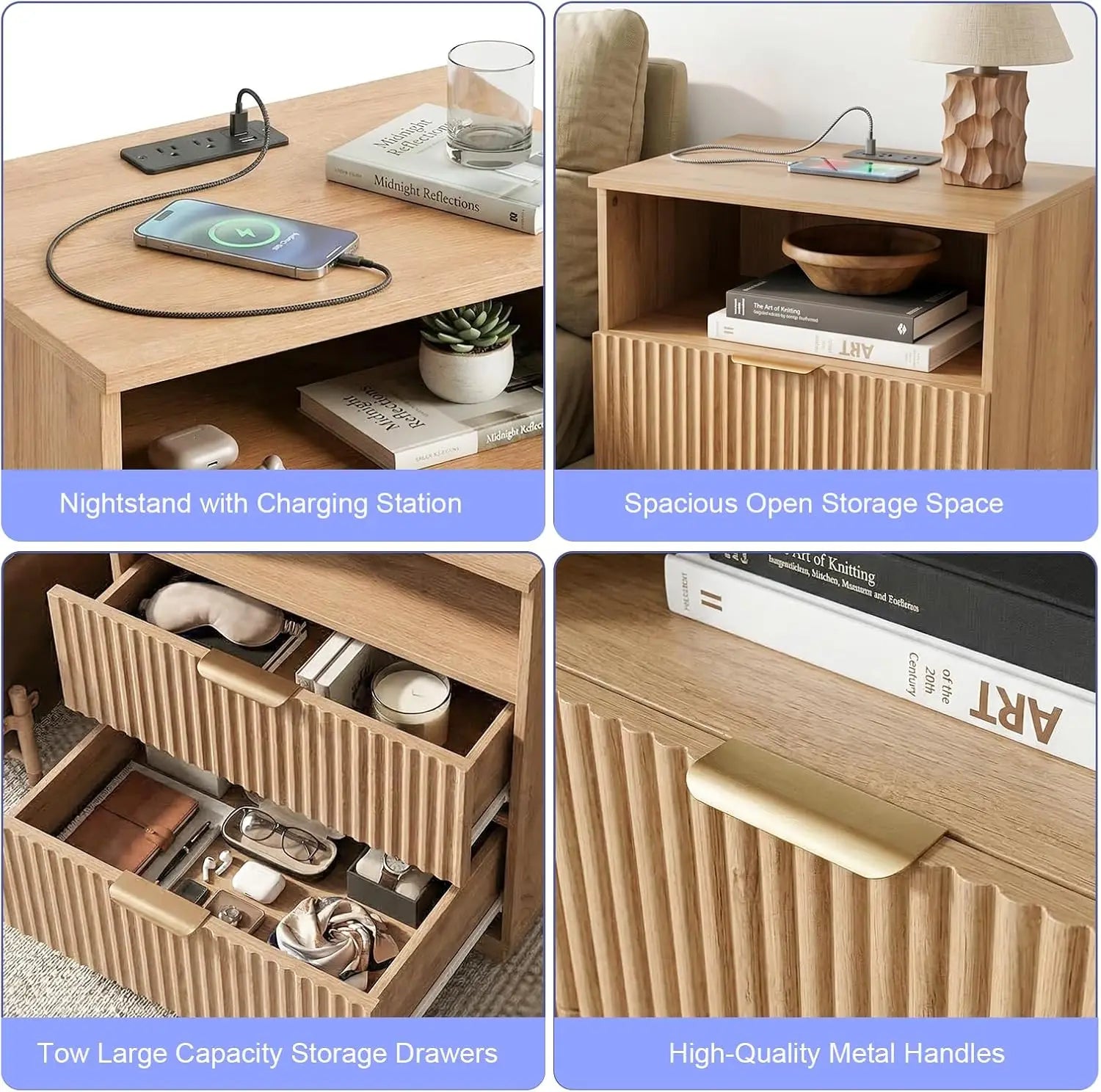 Nightstand with Charging Station