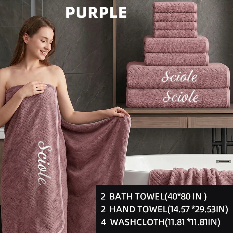 8 Piece Premium Microfiber Towel Set
