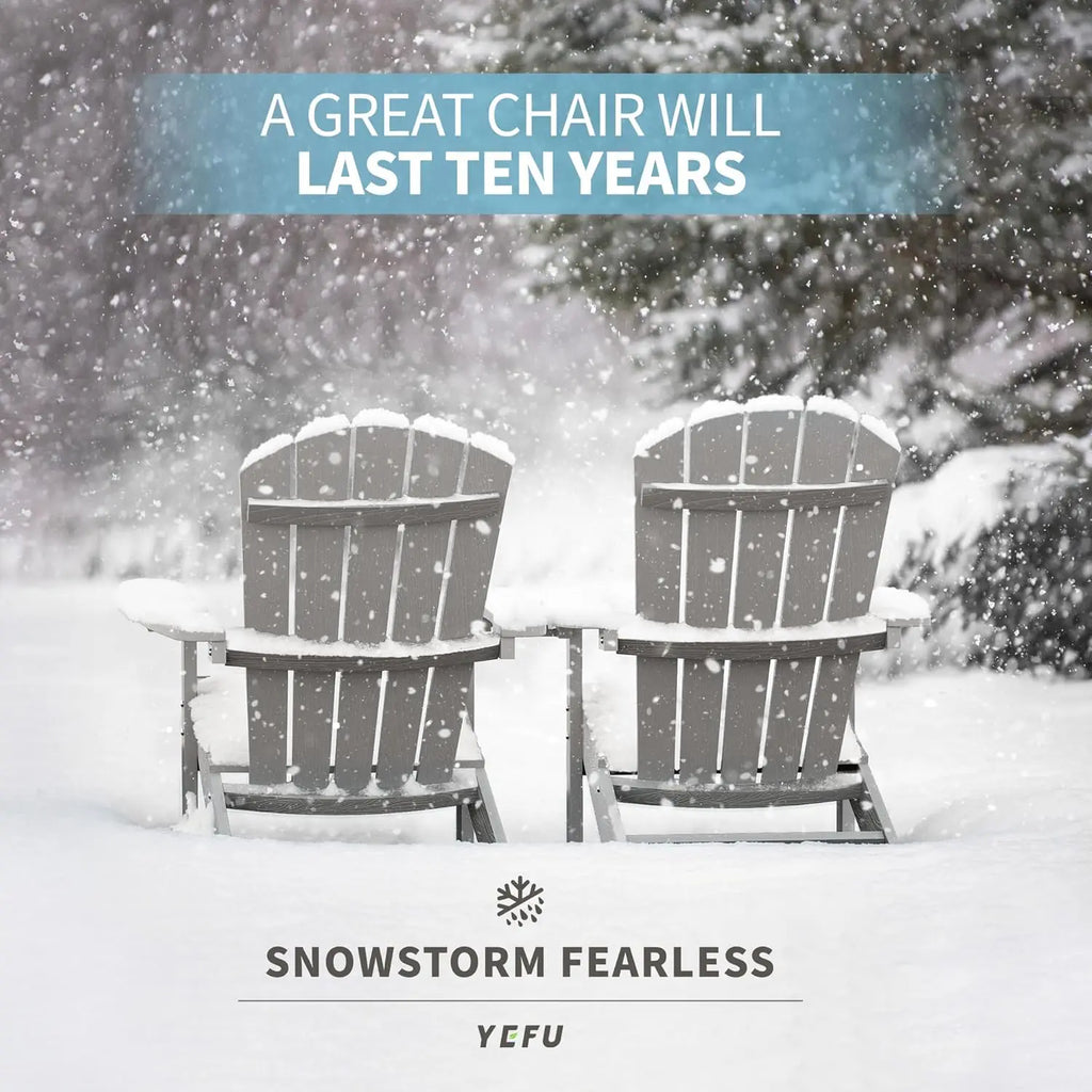 Adirondack Chairs Set of 4 Plastic Weather Resistant-Grey,