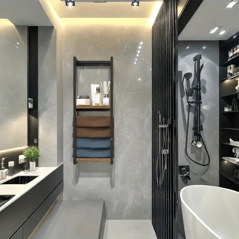Carbon steel wall-mounted towel rack