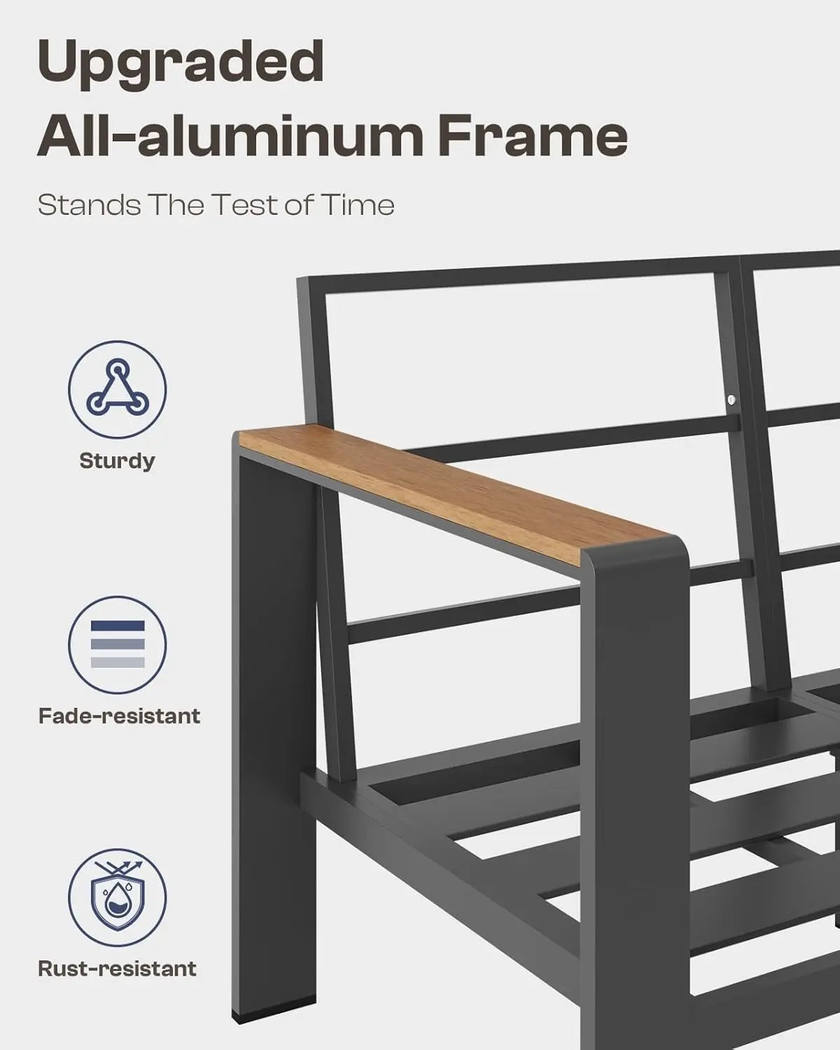 Aluminum Outdoor Furniture Set with Coffee Table