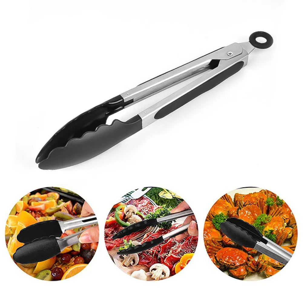 Stainless Steel Salad Bread Serving Tong Non-Stick
