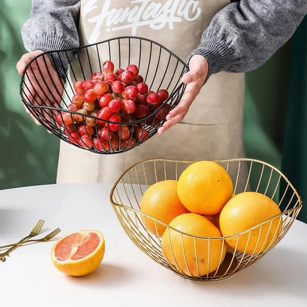 Metal Fruit Basket Simple Storage Bowls