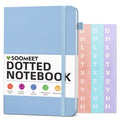 Hardcover A6 Dot Grid NoteBook Retro Blue Bandage Design Compact Portable Mini Notebook for Notes Sketching for Offices School