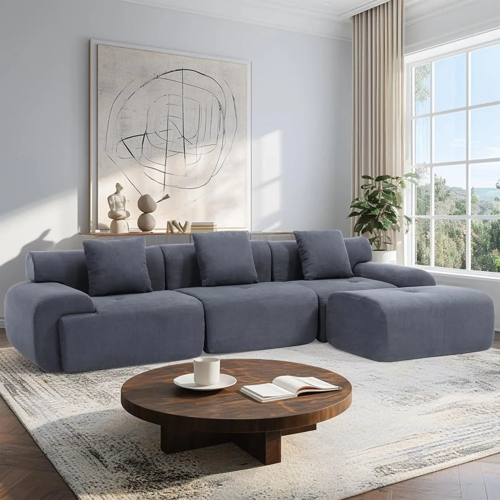 Modular Sectional Sofa with Ottoman