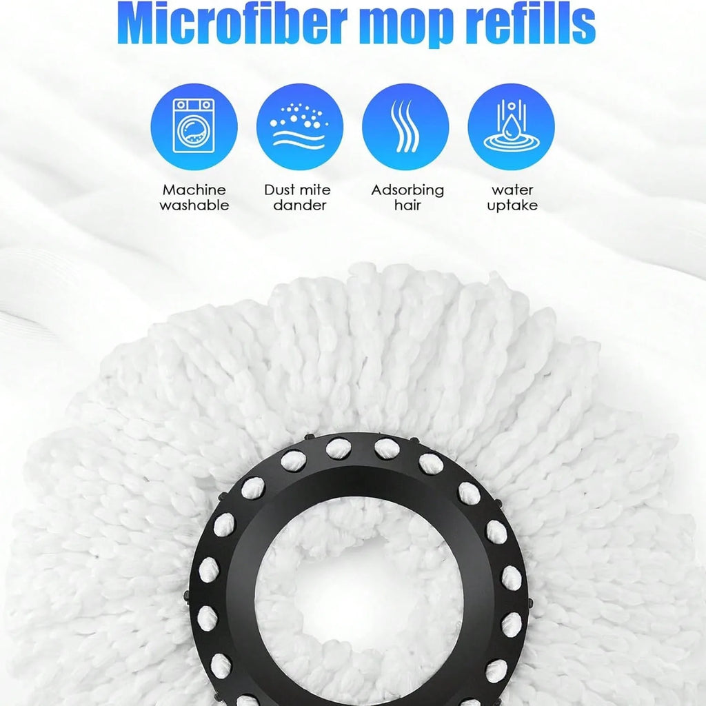 Mop Bucket Set with Soap Dispenser 2 Microfiber Heads