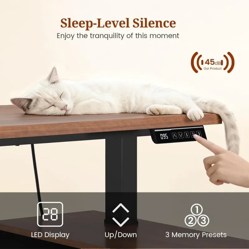 L Shaped Standing Desk Adjustable Height Electric Office Desk