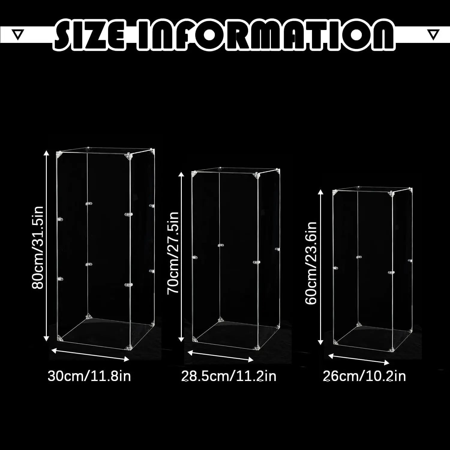 6PCS Acrylic Pedestal Stand for Display Clear Lucite