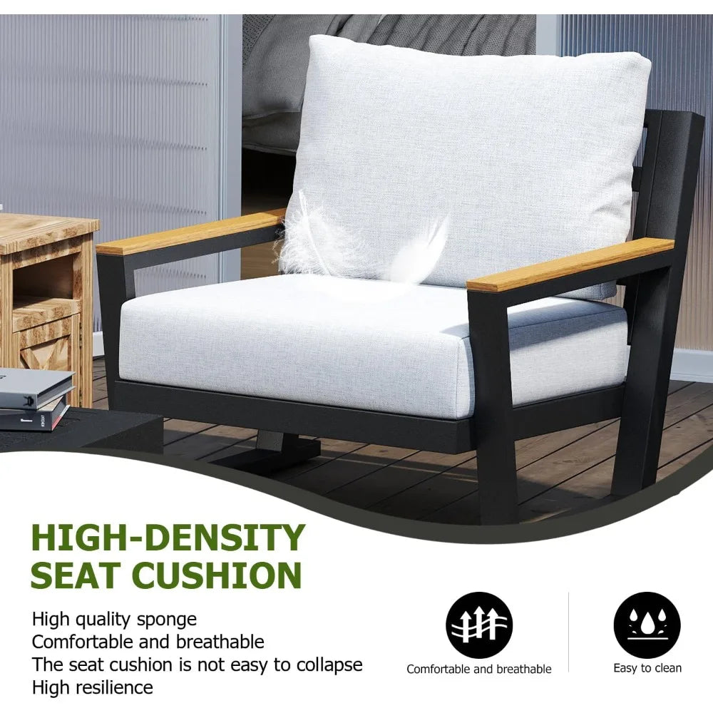 Aluminum Outdoor Furniture with Coffee Table