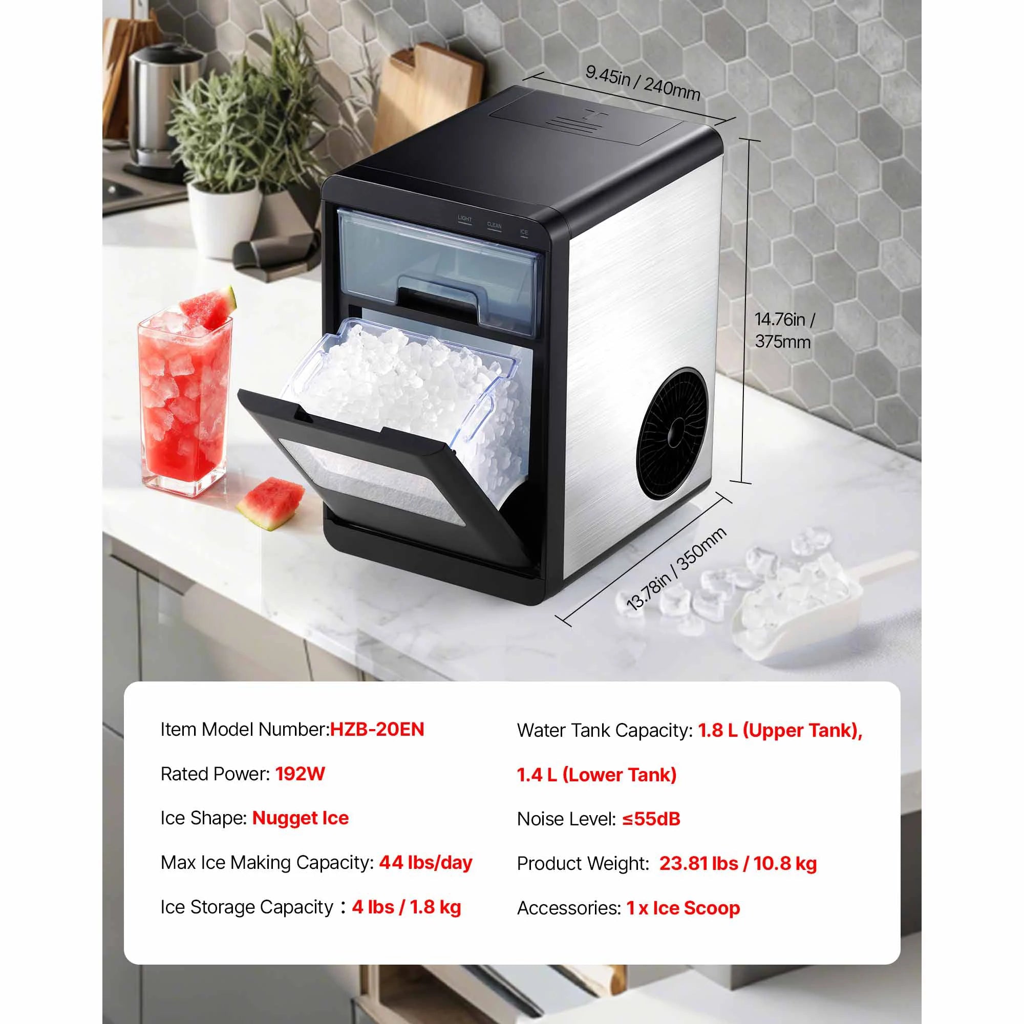 Countertop Ice Maker Self-Cleaning Portable