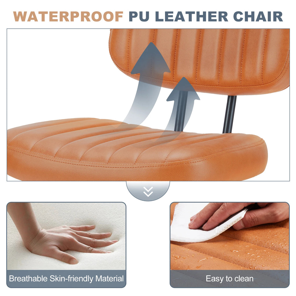 Armless Office Desk Chair Back