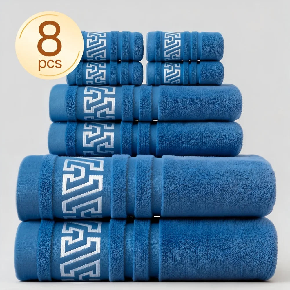 Cotton Bath Towel Set, Highly Absorbent & Quick Dry,