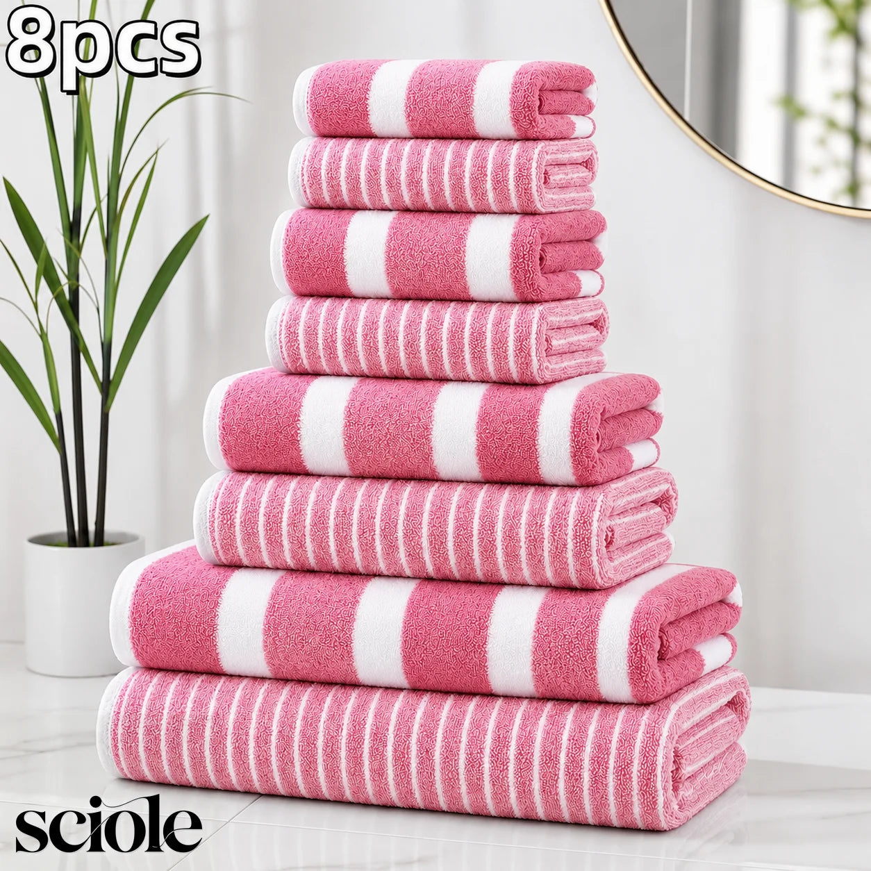 8-Piece Ultra Absorbent Towel Set