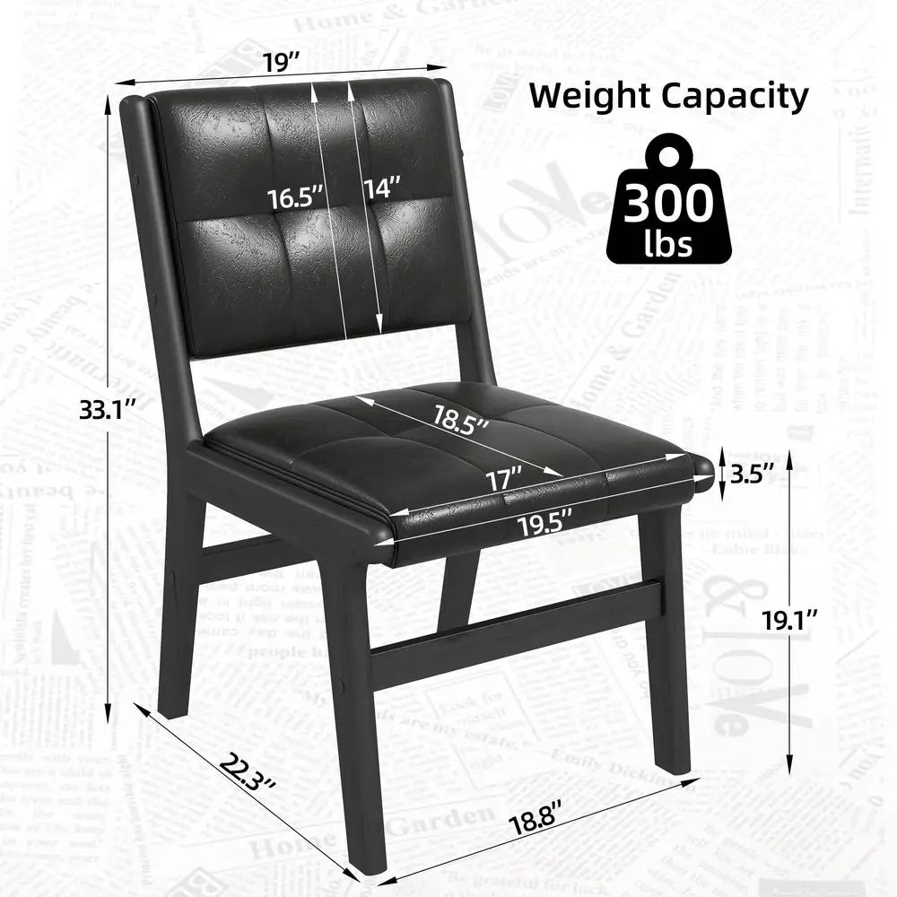Faux Leather Dining Chairs Set of 6