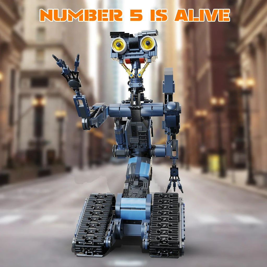 Johnnys 5 Robot Building Blocks Set Military Robot Model Action Figure Bricks Johnnys Five Building Blocks Toys for Kids Gifts