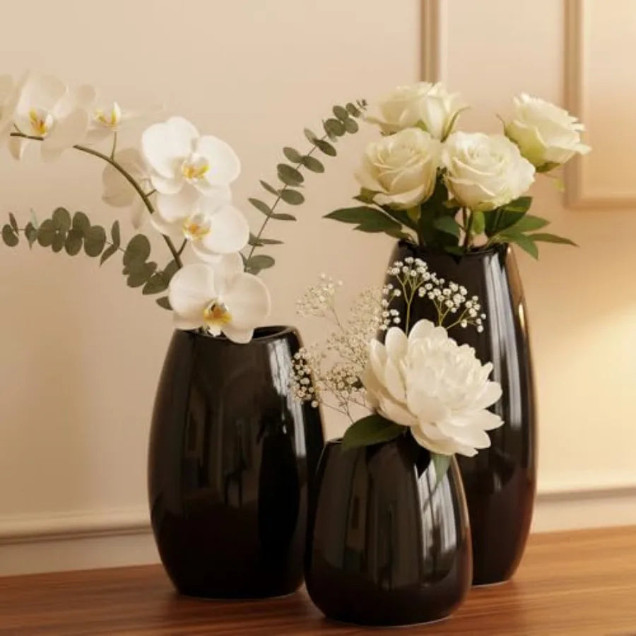 Ceramic Vase Set of 3 Flower Vase