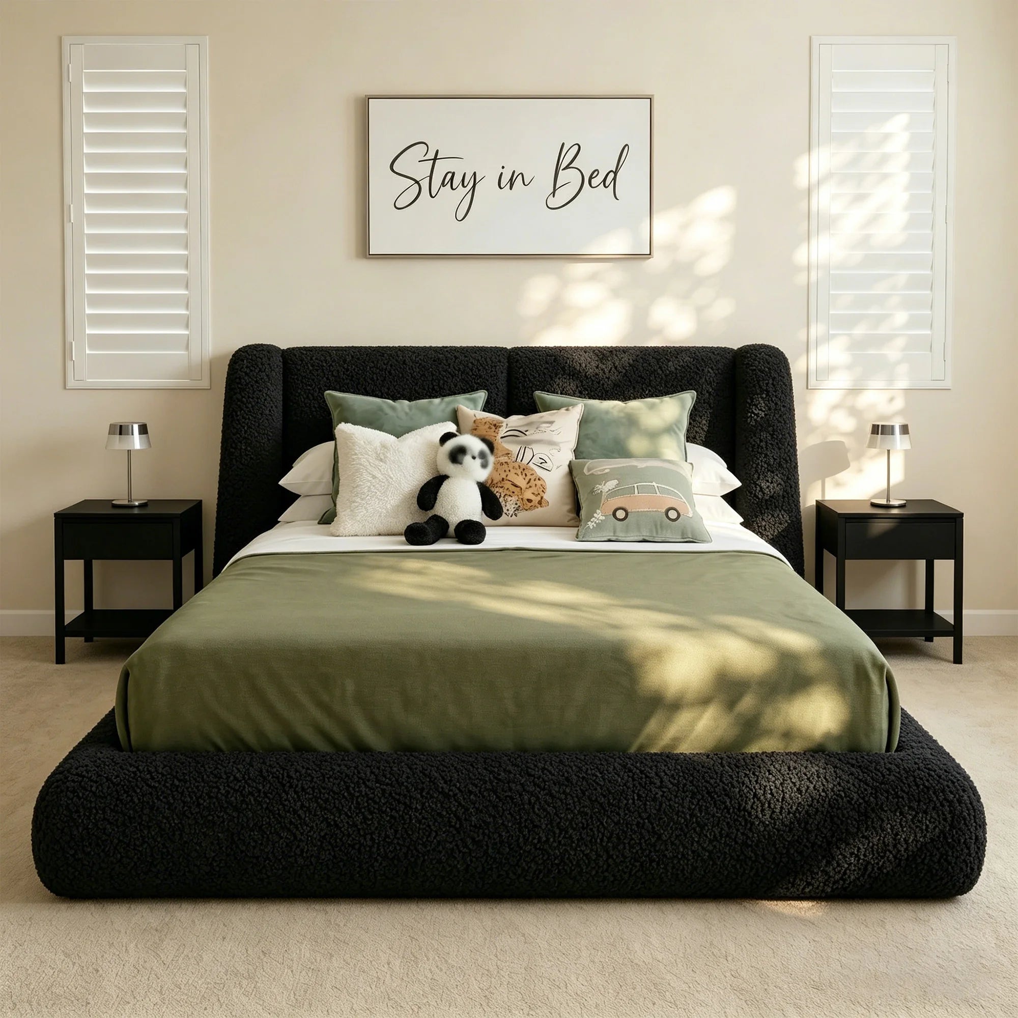 Cloud Bed Frame with 4-inch Thick Headboard Protection