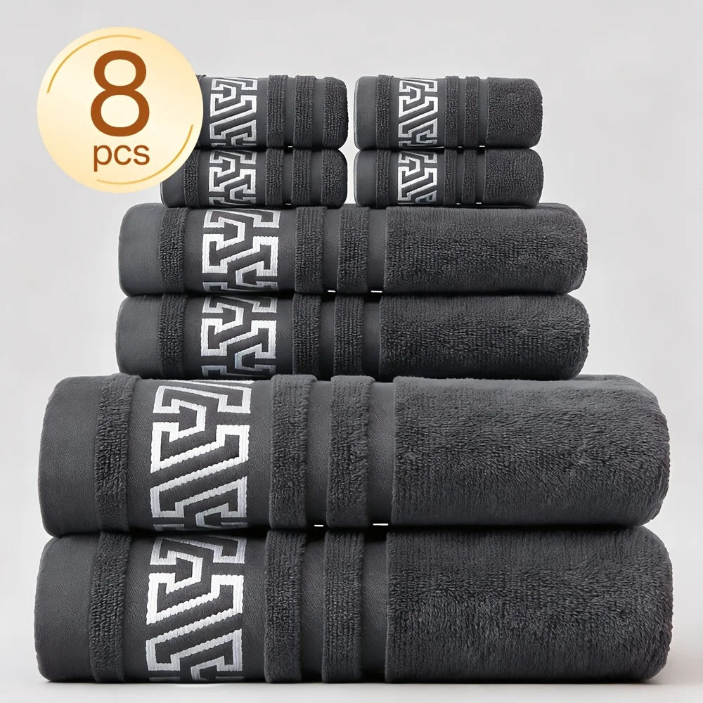 Cotton Bath Towel Set, Highly Absorbent & Quick Dry,
