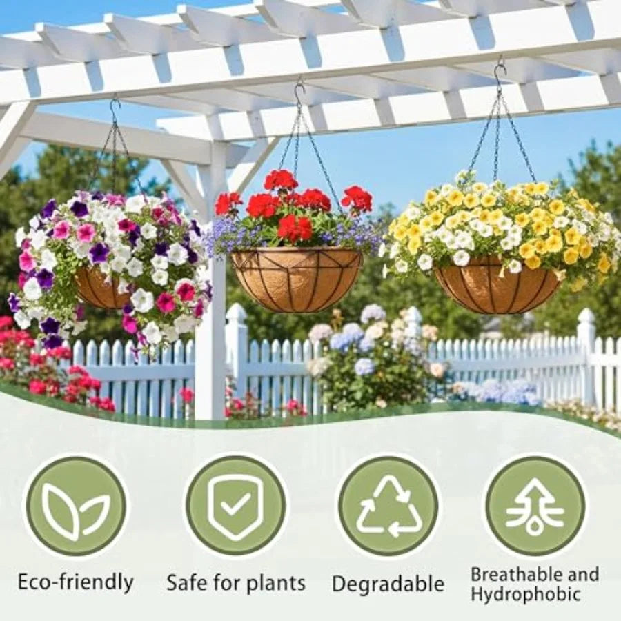 4 Pack Hanging Baskets for Plants Outdoor