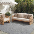 Washable Rug Outdoor 10 x 14, Black amp Beige