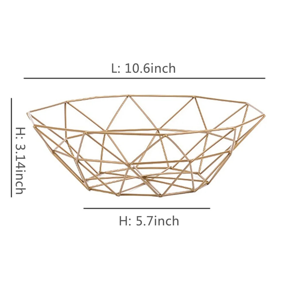 Metal Fruit Basket Simple Storage Bowls