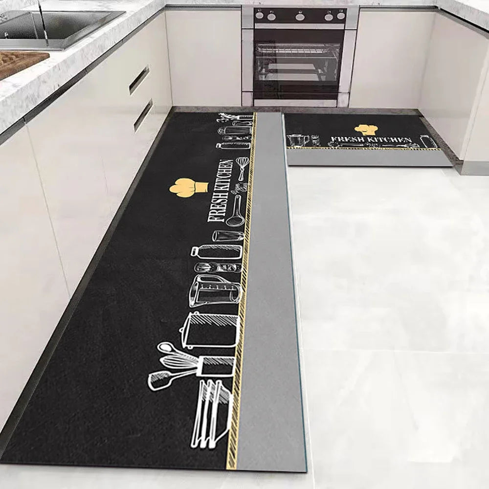 Kitchen Floor Mat Soft Washable Carpet Anti Slip