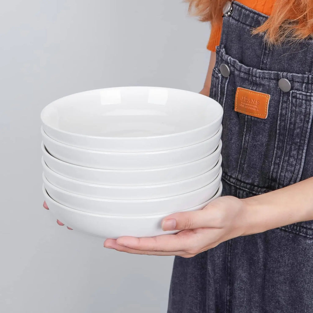 Porcelain Pasta Bowls Set 6 Pack