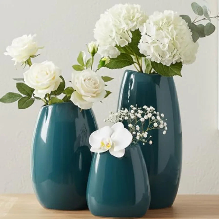 Ceramic Vase Set of 3 Flower Vase